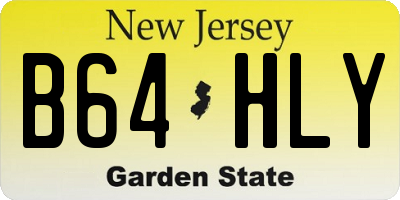 NJ license plate B64HLY