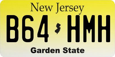 NJ license plate B64HMH
