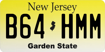 NJ license plate B64HMM