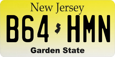 NJ license plate B64HMN