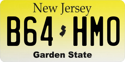 NJ license plate B64HMO