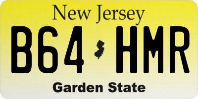 NJ license plate B64HMR