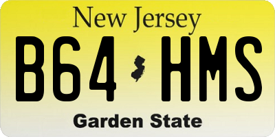 NJ license plate B64HMS
