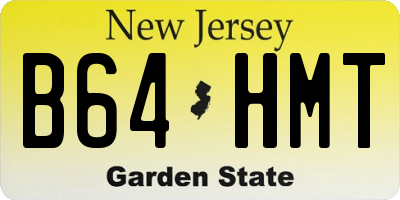 NJ license plate B64HMT