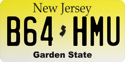 NJ license plate B64HMU