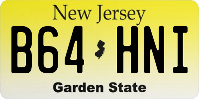 NJ license plate B64HNI