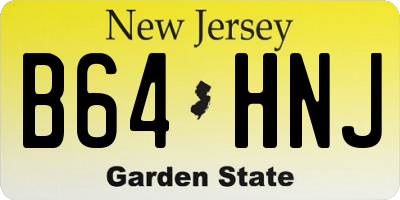 NJ license plate B64HNJ