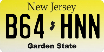 NJ license plate B64HNN