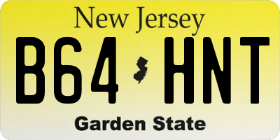 NJ license plate B64HNT