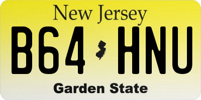 NJ license plate B64HNU