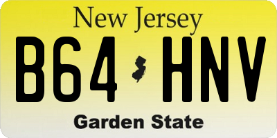 NJ license plate B64HNV