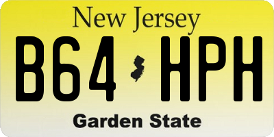 NJ license plate B64HPH