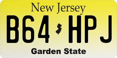 NJ license plate B64HPJ