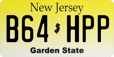 NJ license plate B64HPP