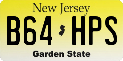NJ license plate B64HPS