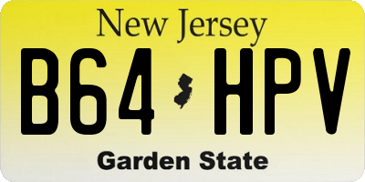 NJ license plate B64HPV