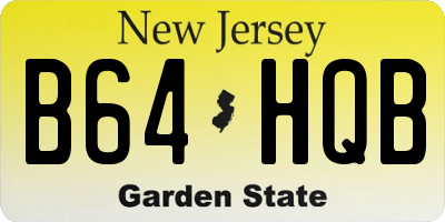 NJ license plate B64HQB