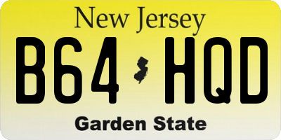 NJ license plate B64HQD