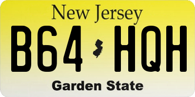 NJ license plate B64HQH