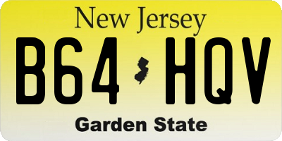 NJ license plate B64HQV
