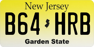 NJ license plate B64HRB