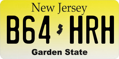 NJ license plate B64HRH