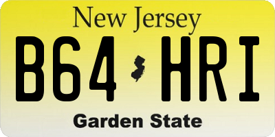 NJ license plate B64HRI