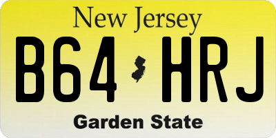 NJ license plate B64HRJ