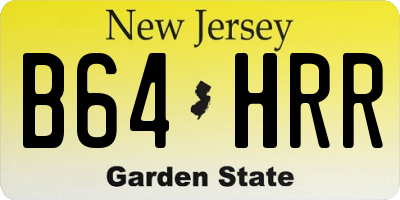NJ license plate B64HRR