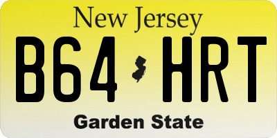 NJ license plate B64HRT