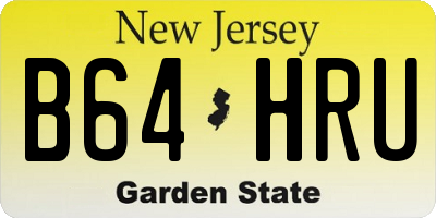 NJ license plate B64HRU