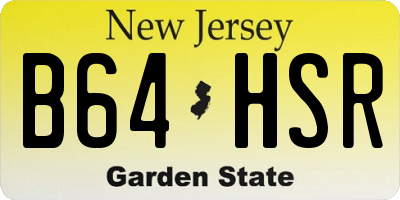 NJ license plate B64HSR
