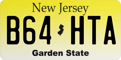 NJ license plate B64HTA