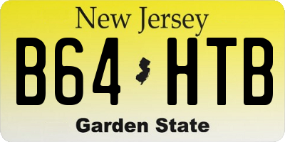 NJ license plate B64HTB