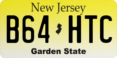 NJ license plate B64HTC