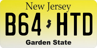 NJ license plate B64HTD