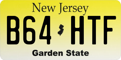 NJ license plate B64HTF