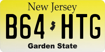 NJ license plate B64HTG