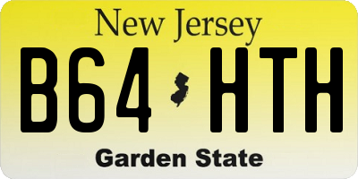 NJ license plate B64HTH