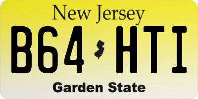 NJ license plate B64HTI