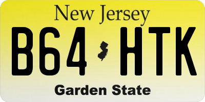NJ license plate B64HTK