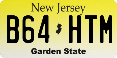 NJ license plate B64HTM
