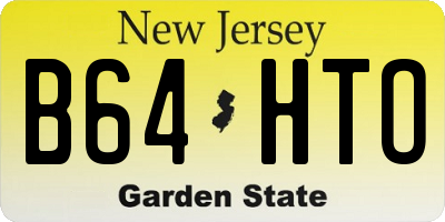 NJ license plate B64HTO