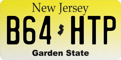 NJ license plate B64HTP