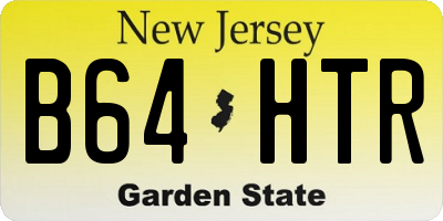 NJ license plate B64HTR