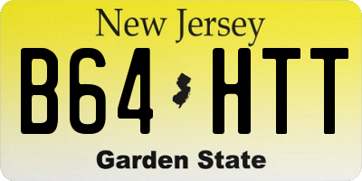 NJ license plate B64HTT