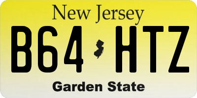 NJ license plate B64HTZ