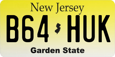 NJ license plate B64HUK