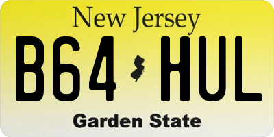 NJ license plate B64HUL