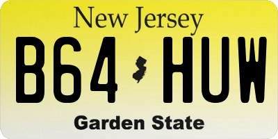NJ license plate B64HUW